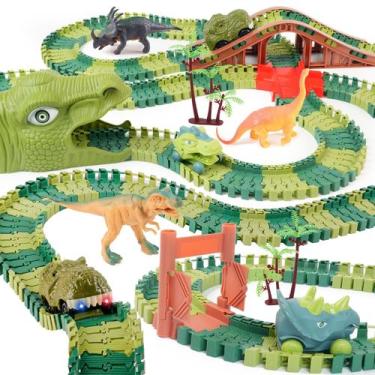 Imagem de Dinosaur Track Toys GIAT Dinosaur Race Car com luz e som