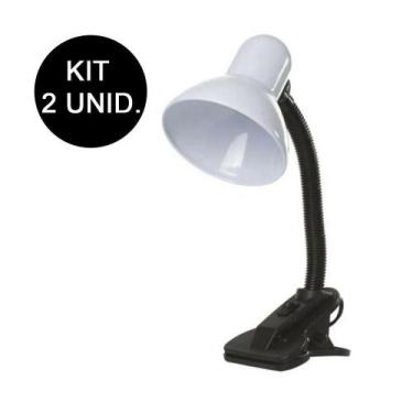 Imagem de Kit 2Un Luminaria De Mesa Articulavel Com Garra Abajur - AB MÍDIA