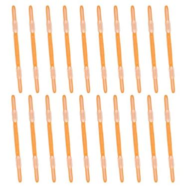 Imagem de PATIKIL 20 peças de grampos de encadernação de papel de folha solta, organizadores de papel de plástico laranja, fixadores de caderno, clipe reutilizável para fichário de pinos para documentos de