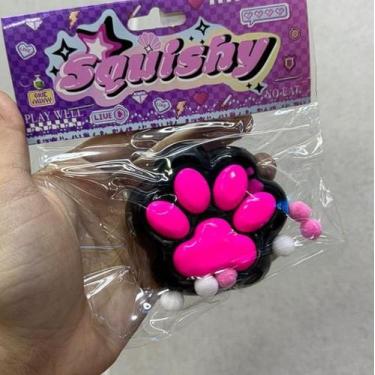 Imagem de Kit com 3 Patinhas Cachorro Gato Taba Squishy Brinquedo Fidget Antistr