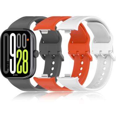 Imagem de Z.DuDuZAZA Pacote com 3 pulseiras de substituição para Xiaomi Redmi Watch 5, pulseiras esportivas macias compatíveis com smartwatch Xiaomi Watch 5/4, pulseiras respiráveis duráveis ajustáveis, várias