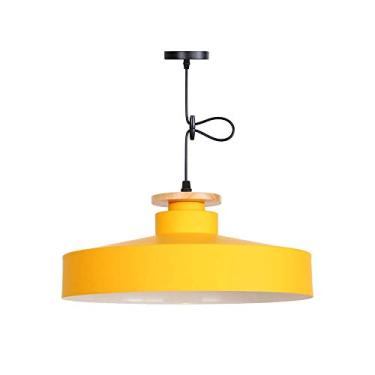 Imagem de CHENKUI Abajur criativo colorido, luminária pendente de restaurante, luminária industrial semi-embutida para pendurar base E26/E27, luminária de teto decorativa ajustável para cozinha, quarto, sala de