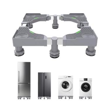 Imagem de EclatBain Suporte para mini geladeira com pedestais universais de lavadora e secadora de 1,8 m a 68 cm, aparelho ajustável para suporte de geladeira, suporte de máquina de lavar, suporte de secadora