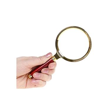 Imagem de Magnifyiglasses, Lupa 10X Magnifyiglass Lente Hd Alça de Sequoia Grande Lupa de Mão, para Crianças Joalheiros Livros Readinewspaper Idosos A Lupa de Presente Hd Portátil
