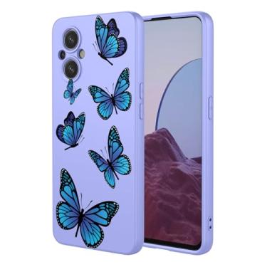 Imagem de HTXWXJC Capa para OnePlus Nord N20, Oppo Reno8 Lite 5G/Reno7 Lite 5G/Reno7 Z Capa à prova de choque flexível bumper TPU capa macia padrão borboleta capa de telefone para OnePlus Nord N20 5G borboleta