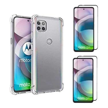 Imagem de Capa Capinha Anti Impacto Compatível Moto G 5G + 2 Películas Vidro 9d 