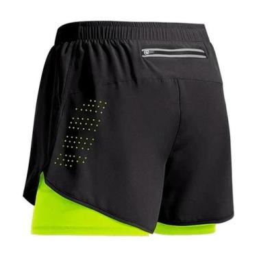 Imagem de Calções de Corrida Masculinos - Dupla Camada, Secagem Rápida para Fitn