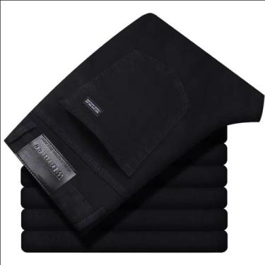 Imagem de Calça Jeans Masculina Elástica - Casual, Clássica e para Trabalho (Azu