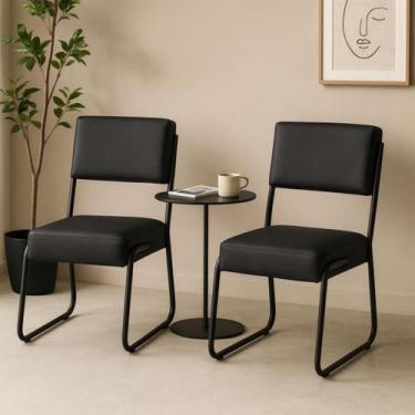 Imagem de Kit 2 Cadeiras Florida Corano Sala Escritorio Pes Reforçado - Dcazza, 