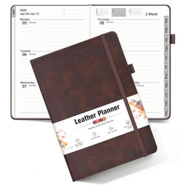 Imagem de Agenda A5 de capa dura 2026, janeiro de 2026 a janeiro de 2026, agenda diária de 12 meses, 14,6 cm x 21,3 cm, agenda semanal e mensal, livro de calendário em espiral, material escolar para trabalho