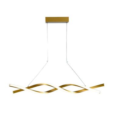 Imagem de Lustre Pendente Taschibra Design Paris 18w Led 80cm Luz Quente 3000k Bivolt Ouro