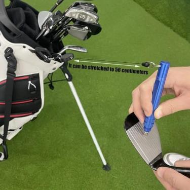 Imagem de 1 Afiador de facas de clube, ferramenta de manutenção de taco de golfe, limpador de sulcos adequado em forma de cunha, tipo de armazenamento de chips, portátil e conveniente, adequado para ranhuras em