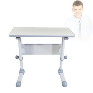 Imagem de Mesa de computador, altura ajustável para mesa C, faixa de elevação de 55 a 81 cm, botão de ajuste de ajuste de precisão de dupla face, mesa de escritório, mesa para laptop, mesa sobrecama, 100 x 50