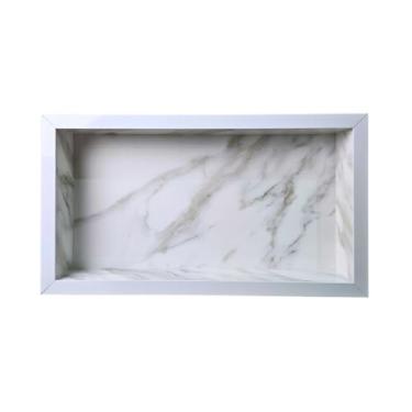 Imagem de Nicho Porcelanato Gold 30x70 e Borda de Aluminio ideal p/Box Banheiros