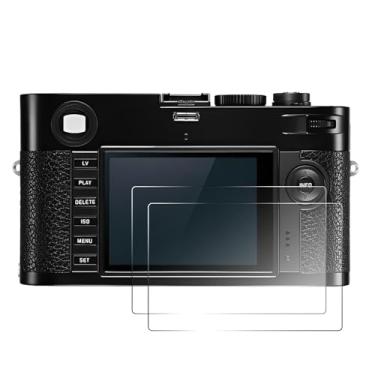 Imagem de pssped 2 peças protetoras de tela compatíveis com a câmera Leica M M-P, película de vidro temperado transparente de dureza 9H para entusiastas de câmera e criadores de conteúdo, anti-impressões