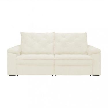 Imagem de Sofá Para Sala Reclinável Estofado Miami 210cm Boucle Nature