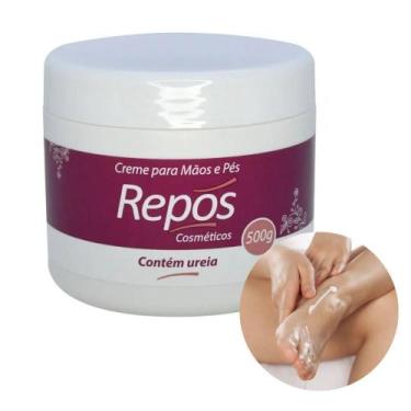 Imagem de Creme Hidratante para Mãos e Pés Amacia a Pele com Ureia 500g Repos Co