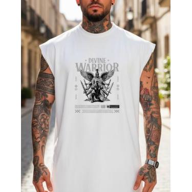 Imagem de Regata Over Machao Divine Warrior Algodão Fios 30.1 Verão - AL7, Branc