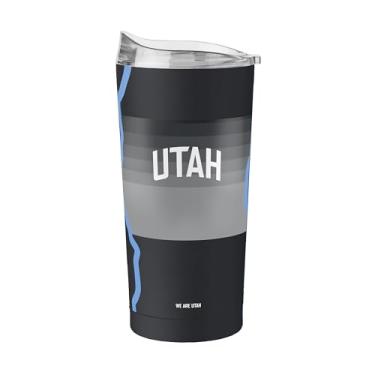 Imagem de FANMATS Copo de aço inoxidável NBA Utah Jazz City Edition 590 ml – Acabamento em pó de parede dupla isolado e durável - Design City Edition, mantém as bebidas quentes e frias por horas