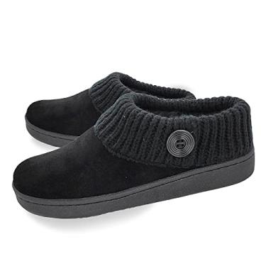 Imagem de Clarks Pantufa feminina com gola, Preto/preto, 9