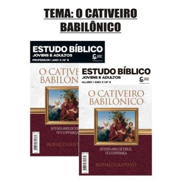 Imagem de Kit lições ebd central gospel n 08  o cativeiro babilônico - 5 aluno +