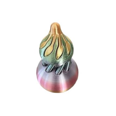 Imagem de Estatuetas colecionáveis de cabaça arco-íris impressas em 3D para decoração de escritório em casa, mesa executiva