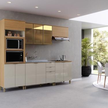 Imagem de Cozinha Modulada 5 Peças 12 Portas 2 Gavetas Karine Ii Angelin/Nude