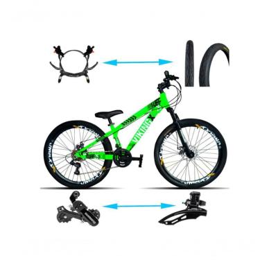 Imagem de Bicicleta Viking Aro 26 Tuffx25/30 Vmaxx Freio Hidráulico 21v Verde Neon