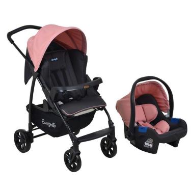 Imagem de Travel System Burigotto Carrinho De Bebê Com Bebê Conforto Ecco + Touring X Rosa U