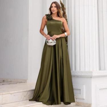 Imagem de Vestido longo de festa alfaiataria para madrinha de casamento - Bia Mo