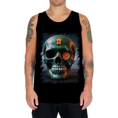 Imagem de Camiseta Regata Caveira Militar Logo Guerra 2 - Kasubeck Store®, Baby 