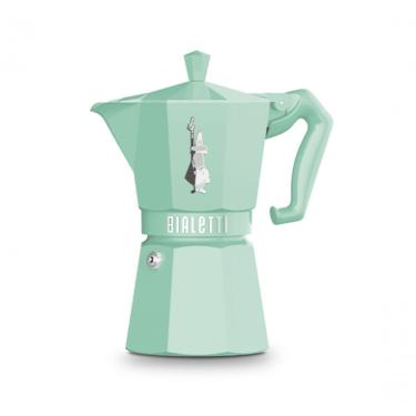 Imagem de Cafeteira Moka Expresso Bialetti Moka Exclusive Verde em Aço Inox para 3 Xícaras