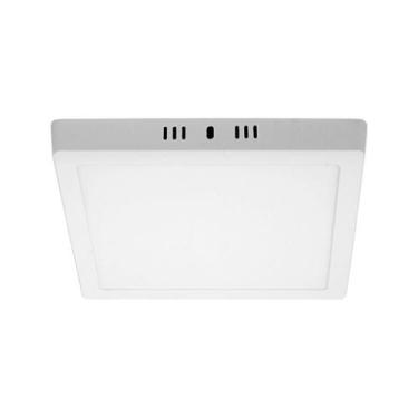 Imagem de Plafon Taschibra Quadrado Lux, Sobrepor, 18 Watts, Branco