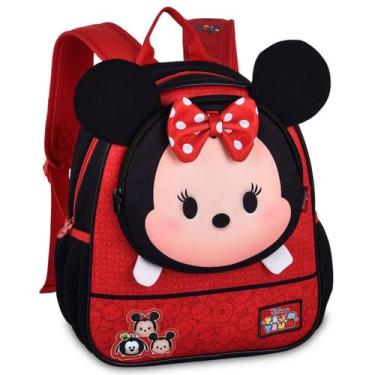 Imagem de Mochila Escolar Creche Passeio Infantil Pequena Disney Tsum Tsum Minni