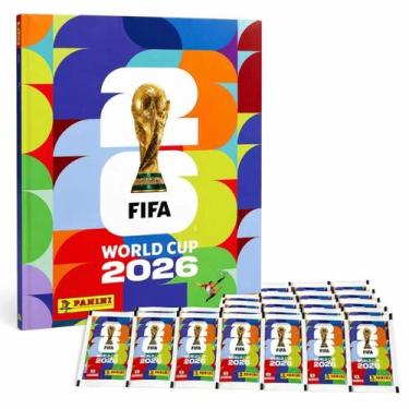 Imagem de Kit Album Capa Mole Copa Do Mundo Fifa 2026 + Figurinhas - album copa 