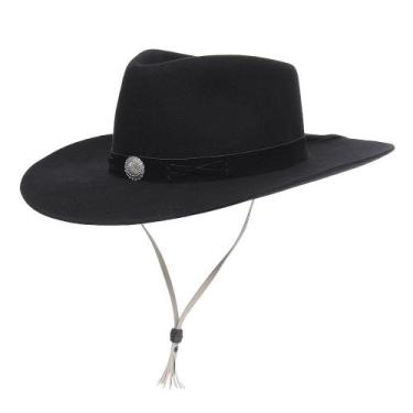 Imagem de Chapéu de Feltro Preto Laçador Pralana 30772, 60, Café