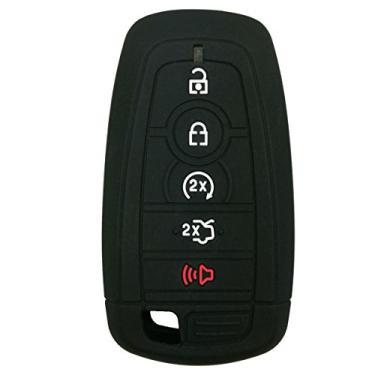 Imagem de Coolbestda Capa de borracha inteligente 5 botões Capa de controle remoto sem chave Jaqueta protetora para 2018 2019 2020 2021 Ford Bronco Mustang Fusion Raptor F250 F350 F450 F550 Edge Explorer Expedition