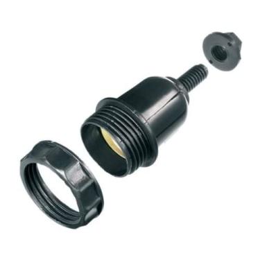 Imagem de Soquete Coluna PRETO Niple Plástico E-27 BIVOLT