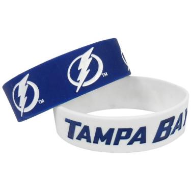 Imagem de Aminco Pulseira larga NHL New York Islanders, pacote com 2, cor da equipe (NHL-BC-207-09)