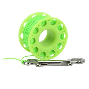 Imagem de Carretel de mergulho, equipamento de mergulho Plástico de alta densidade, aço inoxidável, cabeça dupla, design amigável para acessórios de mergulho(Verde)