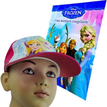 Imagem de Boné Infantil + Livro De História Com Atividades Frozen Disney - Taime