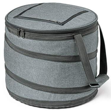 Imagem de Bolsa Térmica 15 Litros Flexível Round TopGet Cinza Mesclado