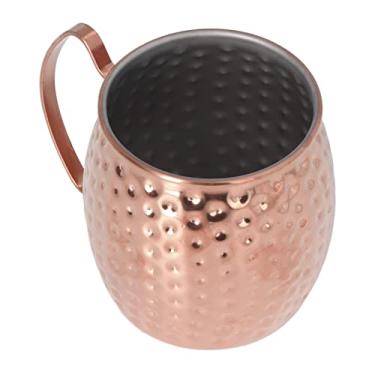 Imagem de Caneca Moscow Mule, Exquisite 304 Cocktail Drinkware Mule Mugs Aço Inoxidável 500ml Grande Capacidade para Fazer Bebidas Frescas (Rosa ouro)