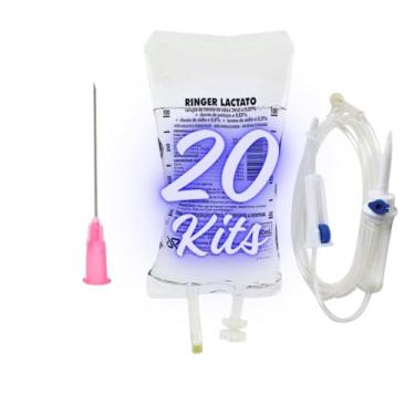 Imagem de 20 UN RINGER LACTATO 500ML COM EQUIPO E AGULHA 40X12