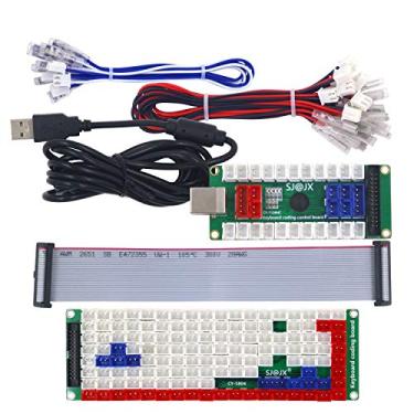Imagem de SJ@JX Desenvolvimento teclado codificador controlador de jogo de tabuleiro DIY LED teclado desenvolvimento placa mídia música codificador USB 88 teclas Arcade DIY kit
