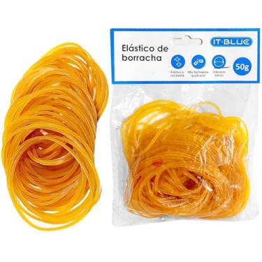 Imagem de Elástico Silicone 5cm Diâmetro 100 Elásticos Prender Pamonha Dinheiro Material de Escritório e Papelaria