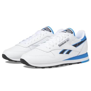 Imagem de Reebok Court Advance Tênis masculino casual tamanho 36 a 48, Branco/azul cinético/preto, 5.5 Women/4 Men