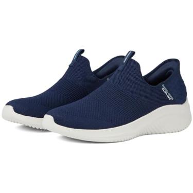 Imagem de Skechers Tênis feminino Hands Free Slip Ins Ultra Flex 3.0 Smooth Step, Azul marino, 7.5 Wide