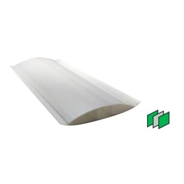 Imagem de Perfil H de Emenda de Policarbonato 6mm 6mts (Branco Leitoso)