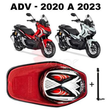 Imagem de Forração Honda ADV 150 Baú Forro Scooter Vermelho + 1 Antena - Jaspe A